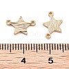 Brass Star Connector Charms KK-U028-09G-3