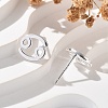 S925 Sterling Silver Stud Earrings EJEW-K303-01S-04-2