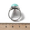 Synthetic Turquoise Adjustable Rings G-P560-03AS-19-5