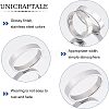 Unicraftale 6Pcs 6 Style 304 Stainless Steel Flat Plain Band Finger Ring for Women RJEW-UN0001-16-4