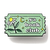 Word Ya Book Club Alloy Enamel Pins Broochs AJEW-Z023-14C-1