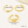 3Pcs 3 Styles Brass Knot Open Cuff Toe Rings for Daily GY1534-6