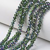 Electroplate Transparent Glass Beads Strands EGLA-A034-T4mm-Q04-1