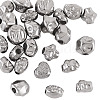 24Pcs 12 Styles Hammered 304 Stainless Steel Beads STAS-TA0006-52-3