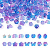 Biyun 160Pcs 8 Style Transparent Spray Painted Glass Beads GLAA-BY0001-01-2