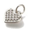 Brass Micro Pave Cubic Zirconia Pendants KK-Q001-10P-2