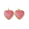 Brass Enamel Pendants KK-S525-11G-A-1
