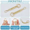 Unicraftale 2Pcs Aluminum & Iron & Zinc Alloy Oval Link Purse Strap Extenders FIND-UN0003-19LG-4