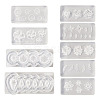 9Pcs 9 Style DIY Shell/Flower/Leaf/Feather Shape Earring Ornament Silicone Molds DIY-TA0004-28-11