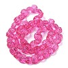 Electroplate Baking Paint Transparent Glass Beads Strands GL-CBA17FF-02I-1