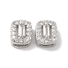 Brass Micro Pave Clear Cubic Zirconia Beads KK-G503-22P-1