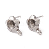 Non-Tarnish 304 Stainless Steel Stud Earring Findings STAS-P308-04P-1