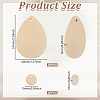 60Pcs 2 Styles Wood Pendants FIND-GA0008-39-2
