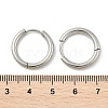 Tarnish Resistant 304 Stainless Steel Huggie Hoop Earring Findings STAS-I097-051B-4