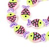 Dyed & Heated Glass Enamel Beads GLAA-T023-45F-3
