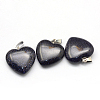 Heart Synthetic Blue Goldstone Pendants G-Q438-21-2