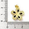 Rack Plating Brass Micro Pave Cubic Zirconia Pendants KK-G513-93G-03-3