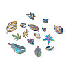 Biyun 30Pcs 15 Style Rainbow Color Alloy Pendants FIND-BY0001-18-13