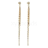 Brass Tassel Chain Drop Earrings for Women EJEW-JE05745-1