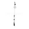 Natural Mixed Gemstone Pointed Dowsing Pendulums PALLOY-JF02009-2