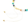 Electroplate Glass Nylon Thread Braided Bead Bracelets BJEW-JB06360-05-5