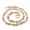 Ion Plating(IP) 304 Stainless Steel Figaro Chain Necklaces NJEW-O124-03G-1