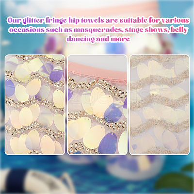 Alloy Teardrop Waist Belt AJEW-WH20008-13B-1