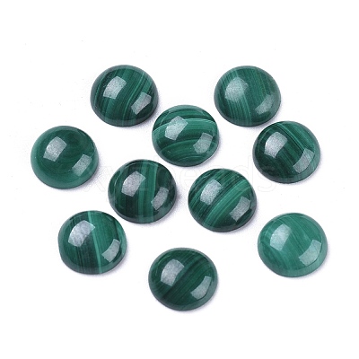 Natural Malachite Cabochons G-R476-01-8mm-1