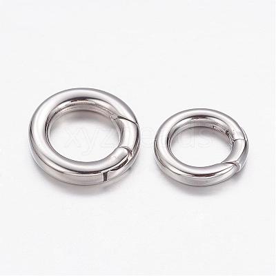 Tarnish Resistant 304 Stainless Steel Spring Gate Rings STAS-D070-01P-1-1