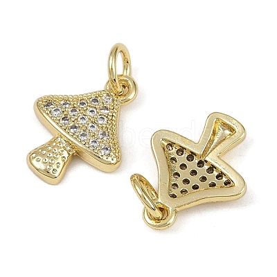 Brass Micro Pave Cubic Zirconia Pendants KK-I358-060B-G-1