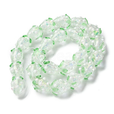 Handmade Foil Lampwork Bumpy Beads Strands FOIL-Z001-05E-1