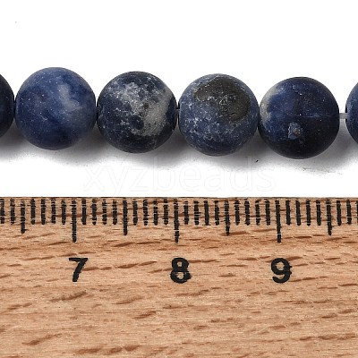 Natural Sodalite Beads Strands G-Q462-8mm-07-1