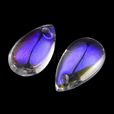 Transparent Glass Charms GLAA-YW0003-03-1