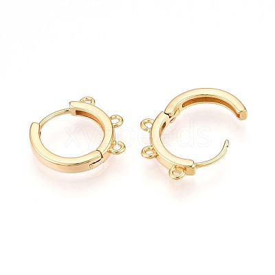 Brass Hoop Earring Finding KK-N261-61G-1