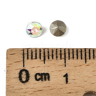 Glass Rhinestone Cabochons GLAA-A018-4mm-001AB-1