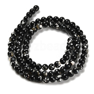 Assembled Synthetic Stone and Trochus Shell Beads Strands G-B128-08A-04-1