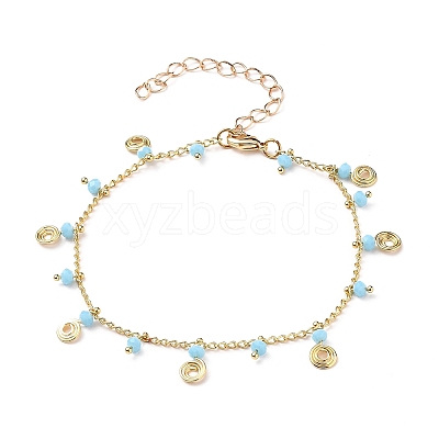 Brass Vortex Charm Bracelets BJEW-JB05696-1