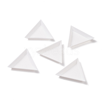 Polypropylene(PP) Triangle Nail Art Rhinestone Sorting Trays DIY Decals MRMJ-G003-02-1