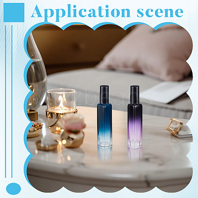 14Pcs Rectangle Gradient Glass Spray Bottle AJEW-GO0005-86-1