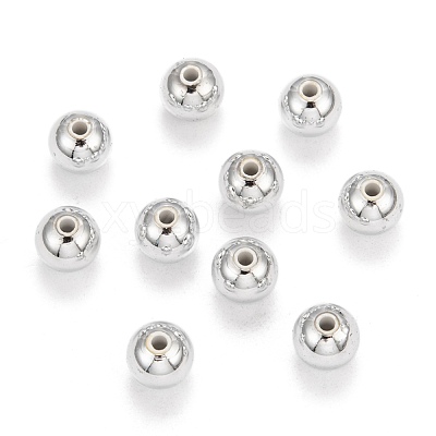 Plating Plastic Acrylic Round Beads PACR-L003-10mm-S-1
