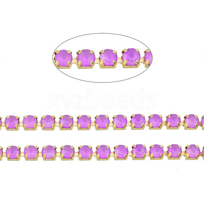 Brass Rhinestone Strass Chains CHC-N017-003B-C09-1