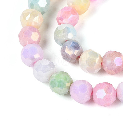 Anti-Tarnish Electroplate Glass Beads Strands X-EGLA-T021-6mm-15-12-1
