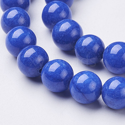 Natural Mashan Jade Round Beads Strands X-G-D263-8mm-XS08-1