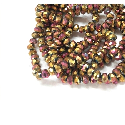 Electroplate Glass Bead Strands EGLA-G014-2mm-FP01-1