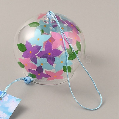 Glass Wind Chimes DJEW-WH0016-33B-1