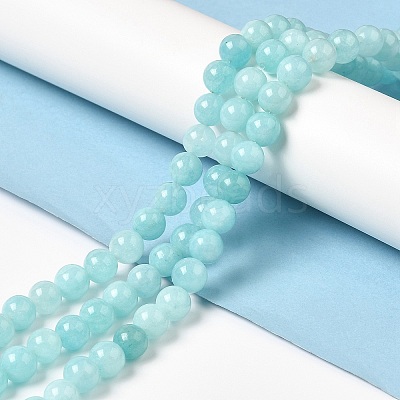 Natural Dyed White Jade Beads Strands G-M402-C03-11-1