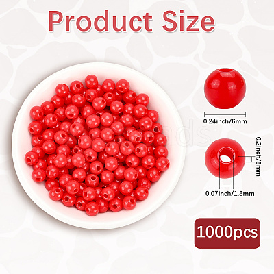 Opaque Acrylic Beads MACR-SP0001-85C-1
