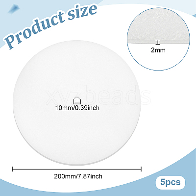 Flat Round PP Lamp Shade Diffuser FIND-WH0152-204-1