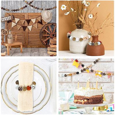 DIY Rugby Acrylic Beaded Keychain Pendant Decoration Making Kit MACR-CJC0004-18-1