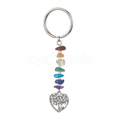 Chakra Natural Gemstone Chips Keychains KEYC-JKC00550-05-1